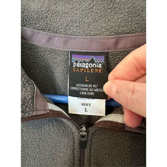 Patagonia Capilene Fleece 1/4 Zip Long Sleeve Pullover Men’s Jacket Size L - Picture 3 of 9